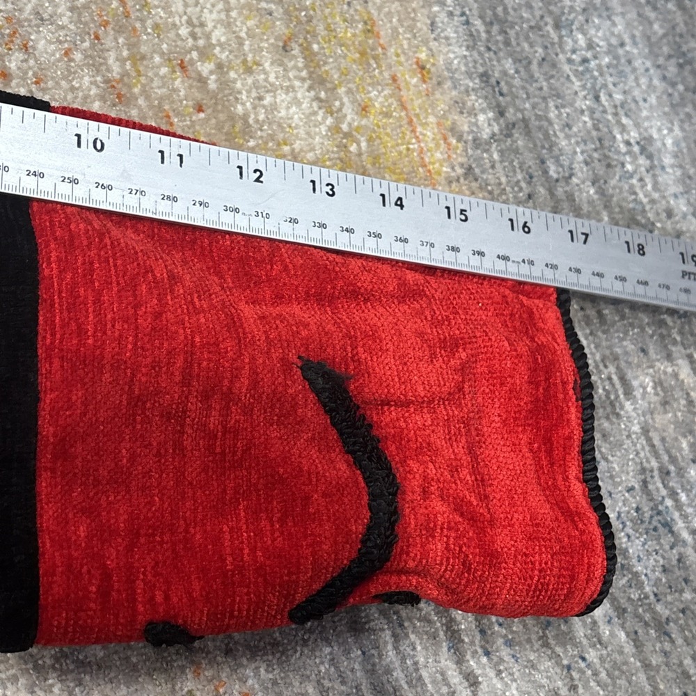 Vintage Allure Red Black Embroidered Patchwork Jacket Womens Large Artsy Classic - Picture 12 of 13